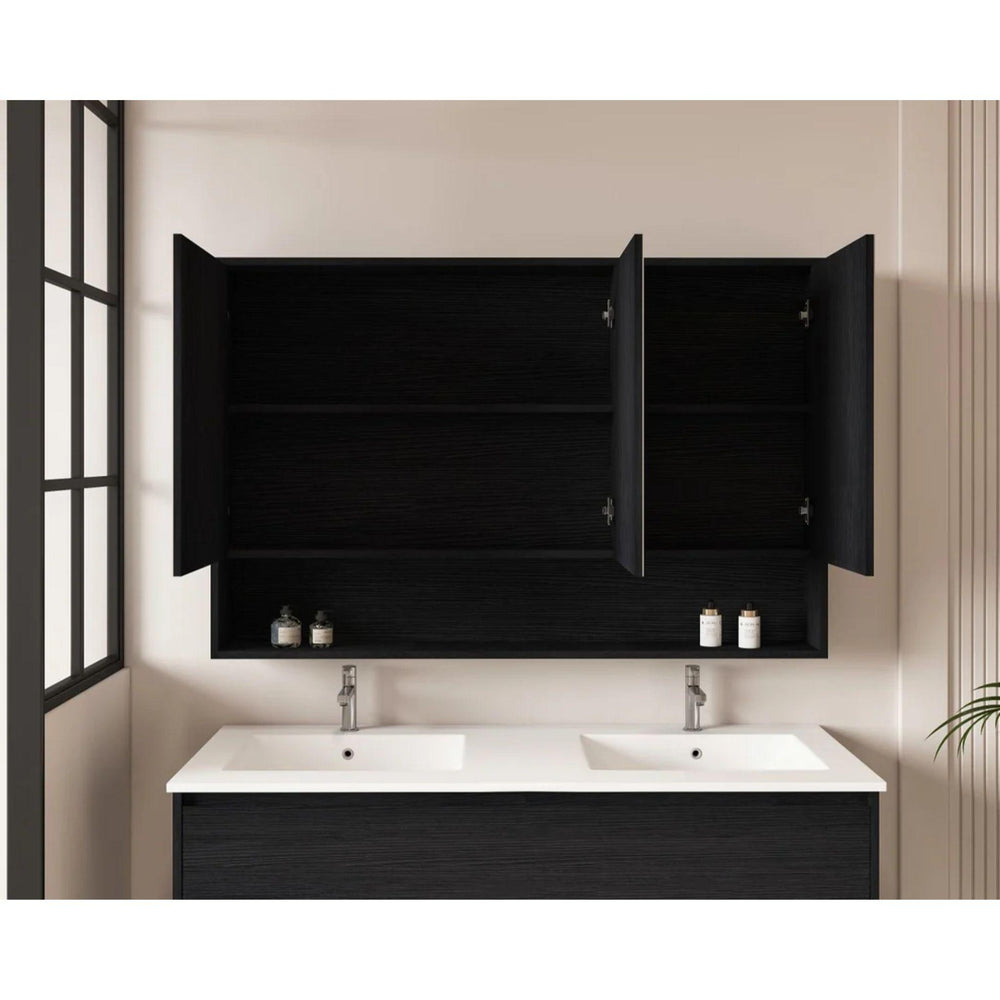 MERCIO HERA BLACK OAK SHAVING CABINET 1200X780MM