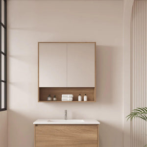 MERCIO HERA ELEGANT OAK SHAVING CABINET 750X780MM