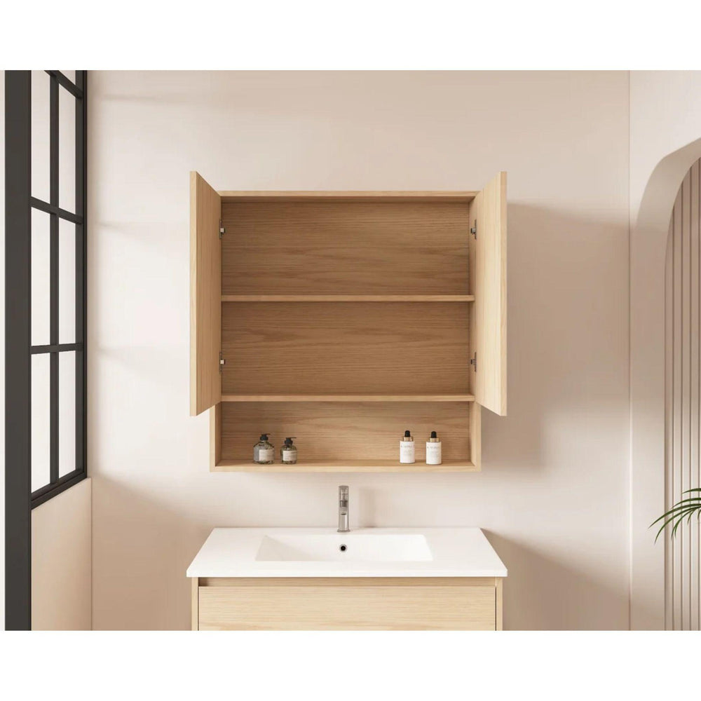 MERCIO HERA TAS OAK SHAVING CABINET 750X780MM