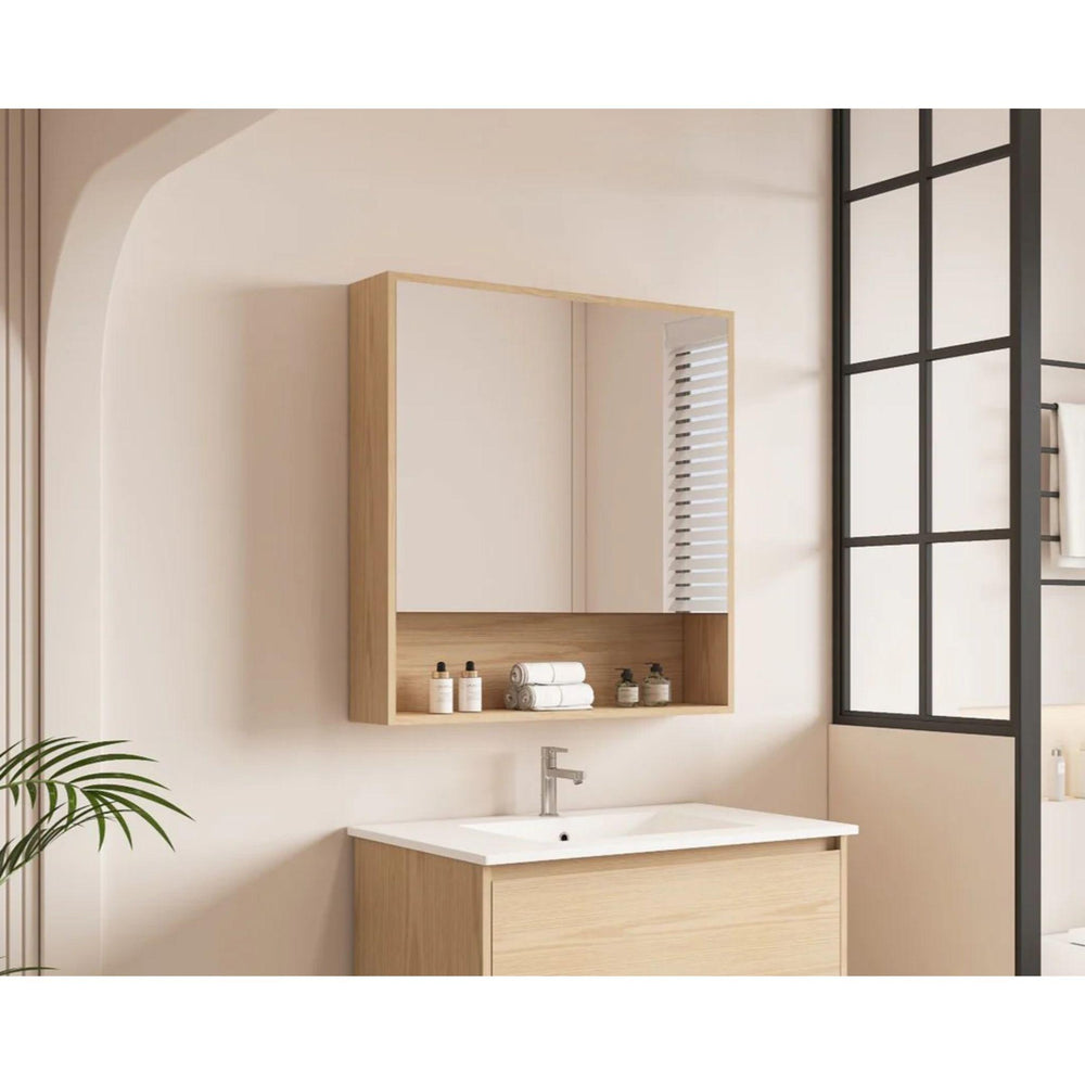 MERCIO HERA TAS OAK SHAVING CABINET 750X780MM