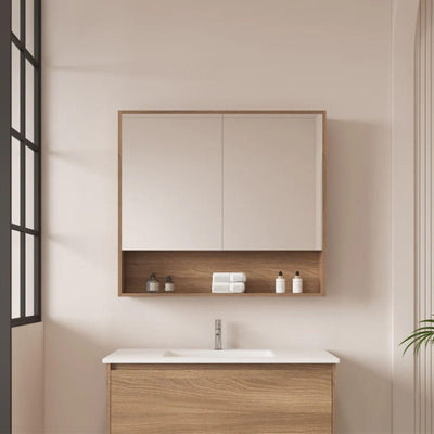 MERCIO HERA ELEGANT OAK SHAVING CABINET 900X780MM