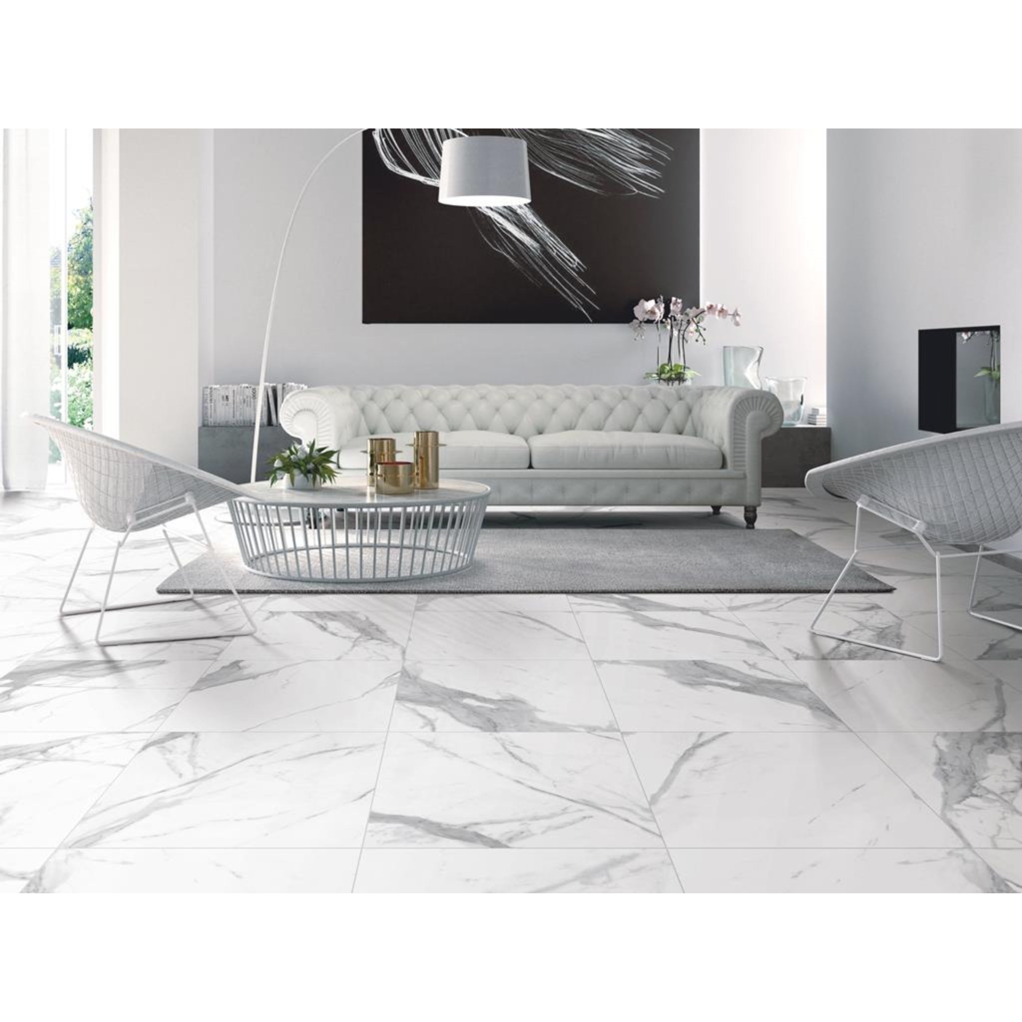 MUSES CALACATTA PRO POLISHED 600X1200MM RECTANGLE TILE (PER BOX)