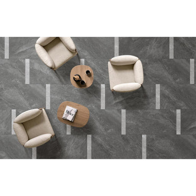 MUSES QUARTZITE CHARCOAL FELLTEC 600X1200MM RECTANGULAR TILE (PER BOX)