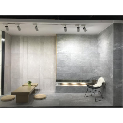 MUSES STAZZEMA SMOKEY GREY FELLTEC 600X1200MM RECTANGULAR TILE (PER BOX)