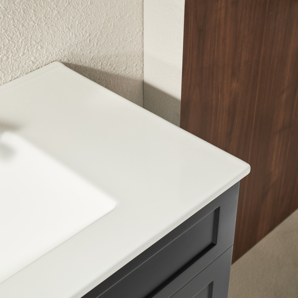 VITO HAMILTON MATTE BLACK 900MM SINGLE BOWL FLOOR STANDING VANITY (AVAILABLE IN LEFT AND RIGHT HAND DRAWER)