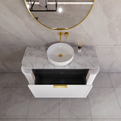 RIVA HOUSTON MATTE WHITE 1200MM SINGLE BOWL WALL HUNG VANITY