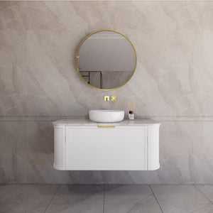 RIVA HOUSTON MATTE WHITE 1200MM SINGLE BOWL WALL HUNG VANITY