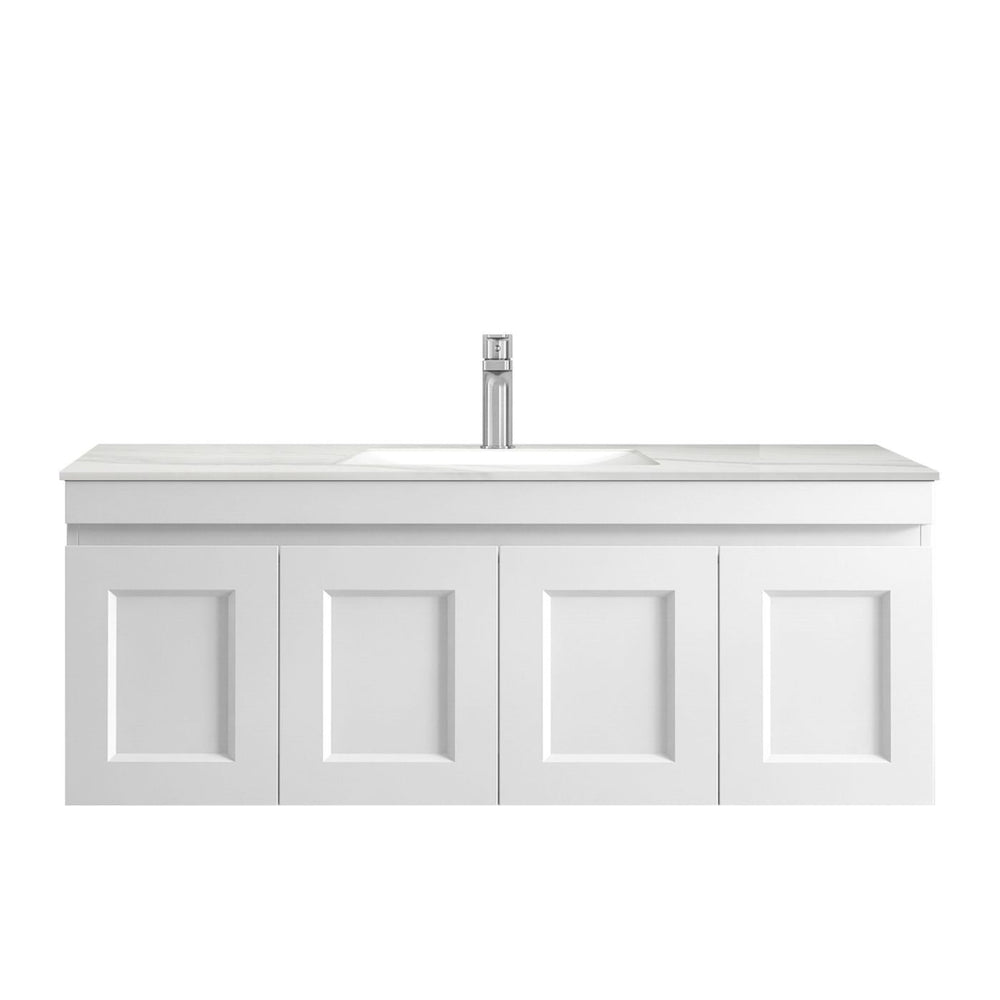 OTTI HAMPTON MARK II MATTE WHITE 1200MM SINGLE BOWL WALL HUNG VANITY