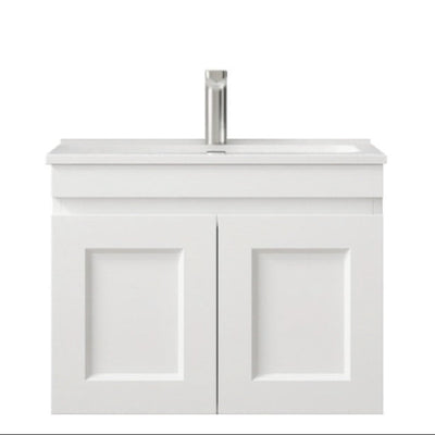 OTTI HAMPTON MARK II MATTE WHITE 600MM SINGLE BOWL WALL HUNG VANITY