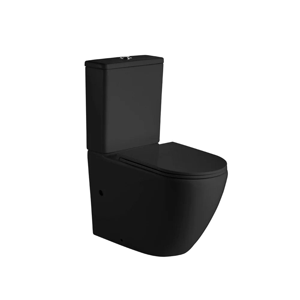 MERCIO HANI RIMLESS BACK TO WALL TOILET SUITE MATTE BLACK