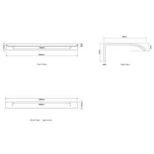 OTTI HAMPSHIRE HANDLE BRUSHED NICKEL (AVAILABLE IN 120MM AND 200MM)