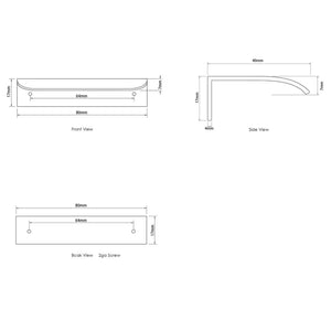 OTTI HAMPSHIRE HANDLE BRUSHED GOLD (AVAILABLE IN 80MM, 120MM, AND 200MM)