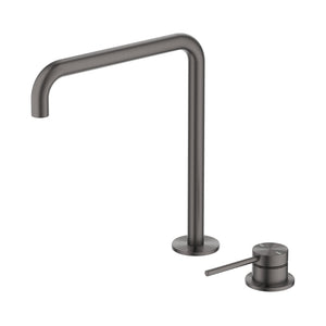 BELLA VISTA MICA SOFT-SQUARE HOB SINK/BASIN MIXER SET 275MM GUN METAL
