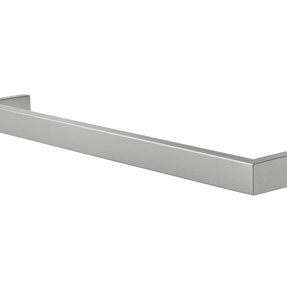 COLDBUSTER HORIZONTAL SQUARE HEATED SINGLE TOWEL RAIL BRUSHED NICKEL (AVAILABLE IN 450MM, 632MM AND 832MM)