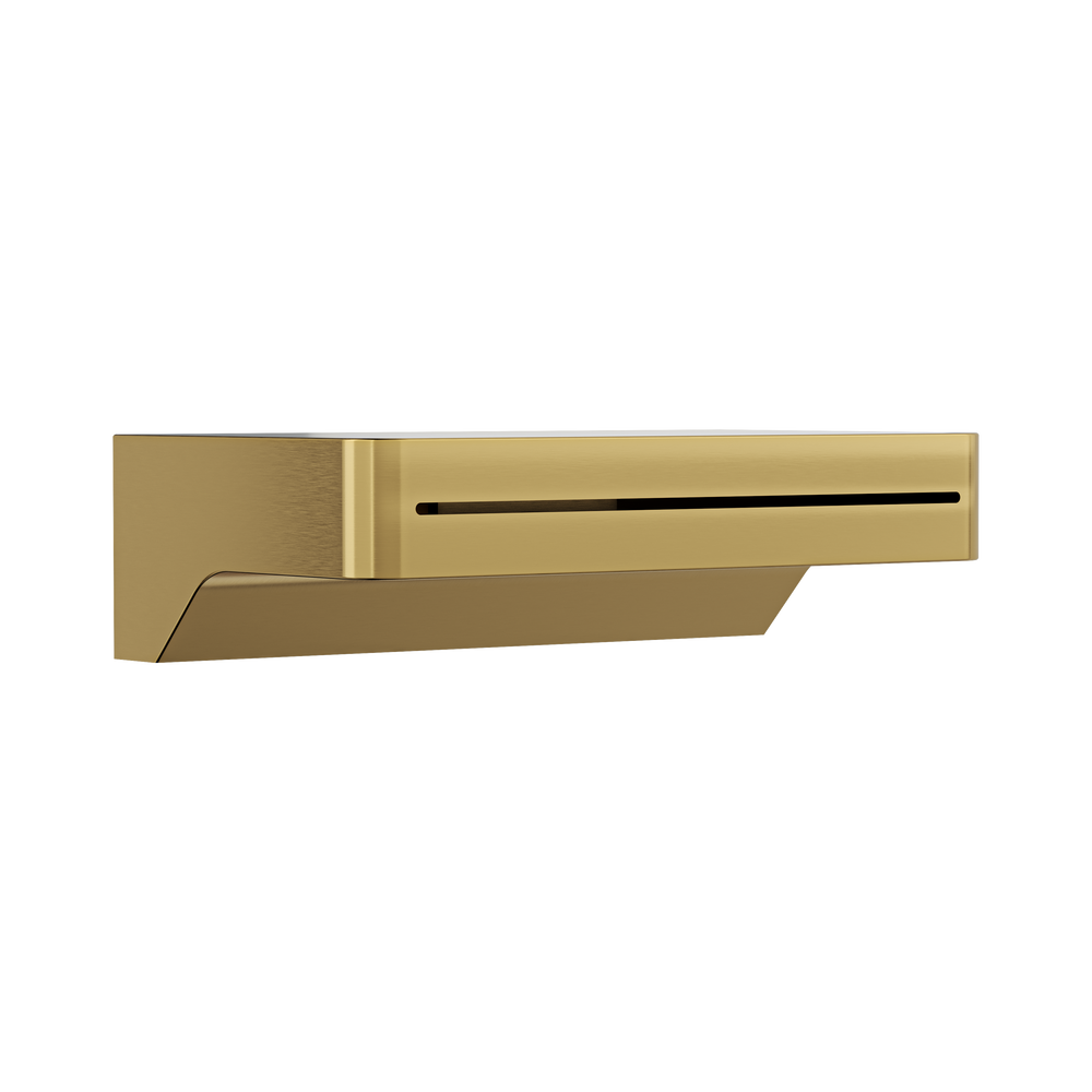 Linsol Hugo Waterfall Bath Spout 137mm Brushed Brass - Alternate View