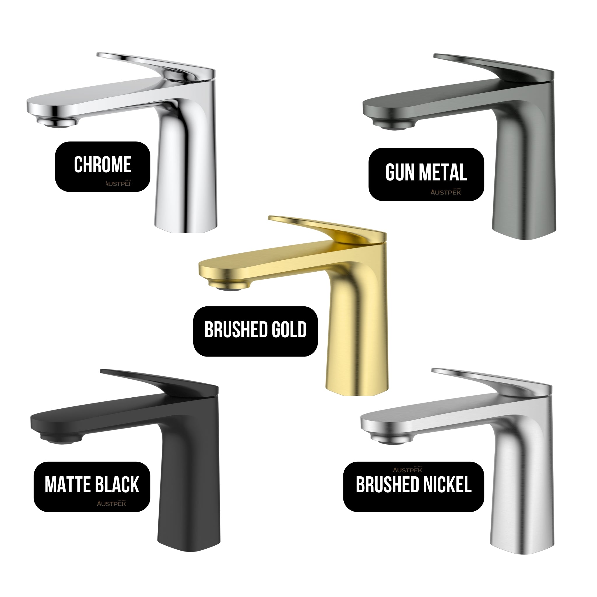 IKON SULU II LEAD FREE BASIN MIXER 150MM BRUSHED GOLD