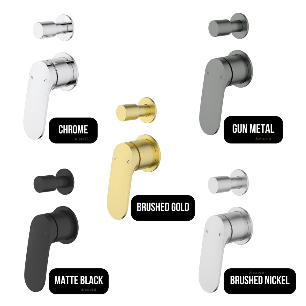 IKON SULU II WALL DIVERTER MIXER TRIM KIT WITH ROUGH IN BODY BRUSHED GOLD
