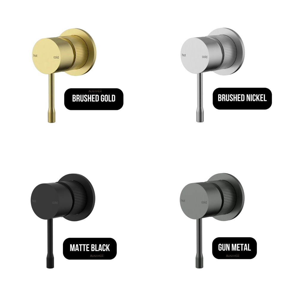 IKON LINIE LEAD FREE WALL MIXER TRIM KIT WITH ROUGH IN BODY MATTE BLACK