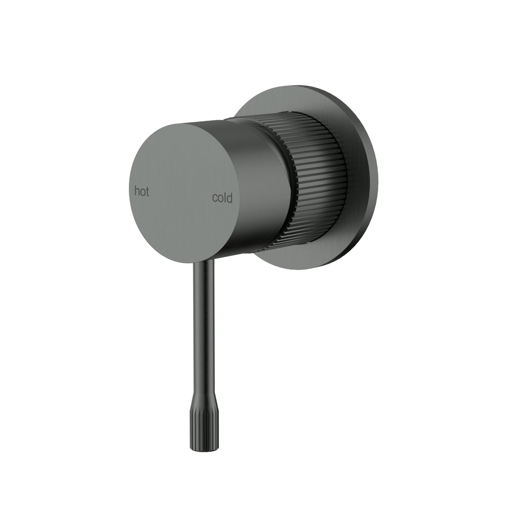 IKON LINIE LEAD FREE WALL MIXER TRIM KIT WITH ROUGH IN BODY GUN METAL