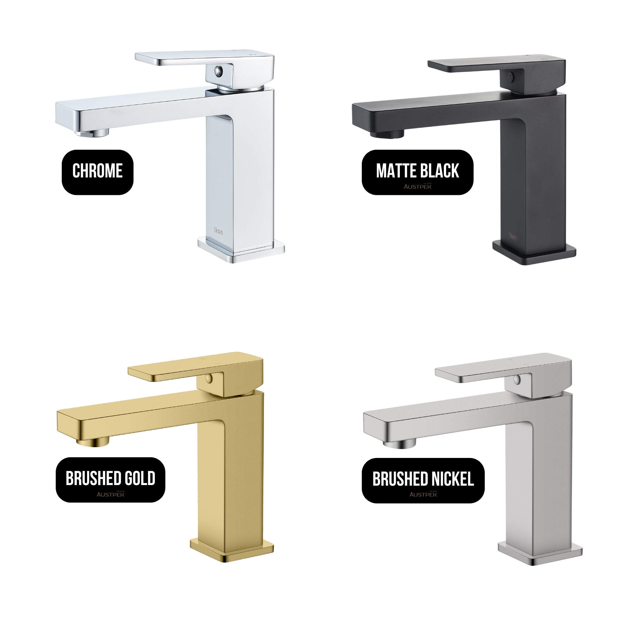 IKON CERAM BASIN MIXER 152MM BRUSHED NICKEL