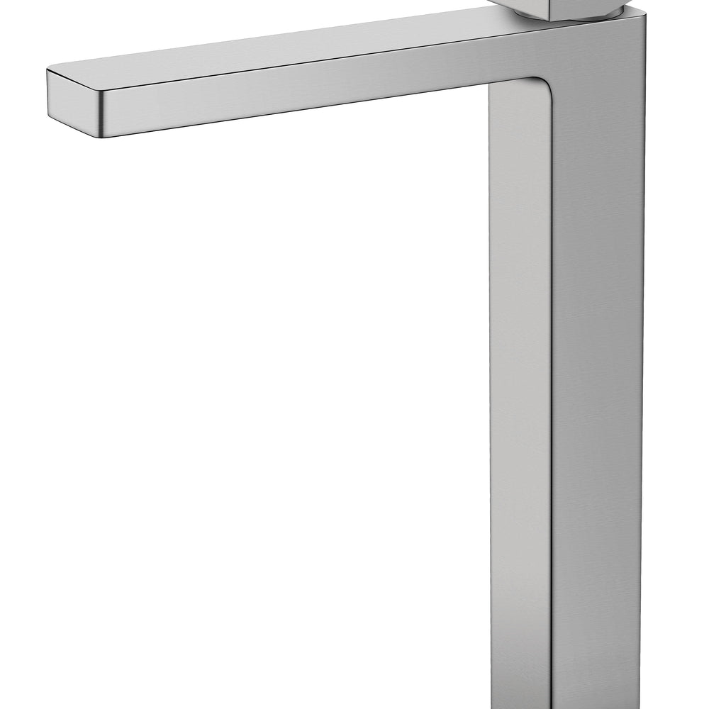 IKON CERAM LEAD FREE HIGH RISE BASIN MIXER 282MM BRUSHED NICKEL