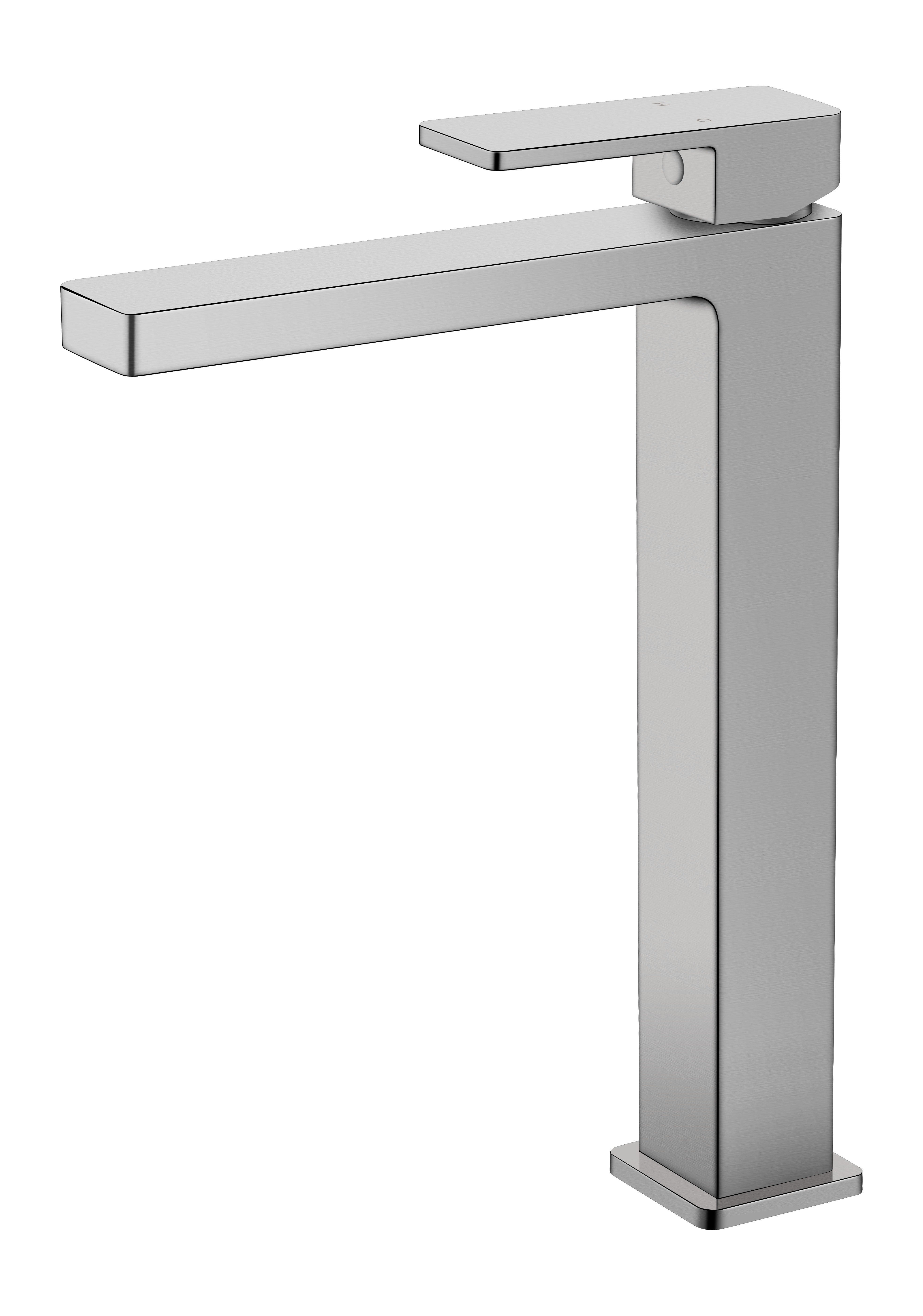 IKON CERAM HIGH RISE BASIN MIXER 282MM BRUSHED NICKEL