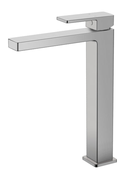 IKON CERAM LEAD FREE HIGH RISE BASIN MIXER 282MM BRUSHED NICKEL