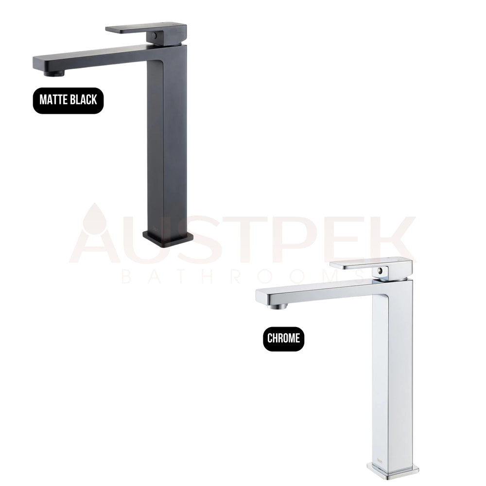 IKON CERAM LEAD FREE HIGH RISE BASIN MIXER 282MM MATTE BLACK
