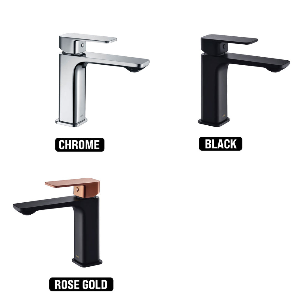 IKON SETO LEAD FREE BASIN MIXER 168MM MATTE BLACK