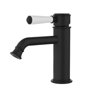 IKON CLASICO BASIN MIXER CERAMIC HANDLE 170MM MATTE BLACK