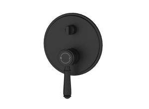 IKON CLASICO LEAD FREE WALL DIVERTER MIXER TRIM KIT WITH ROUGH IN BODY 160MM MATTE BLACK
