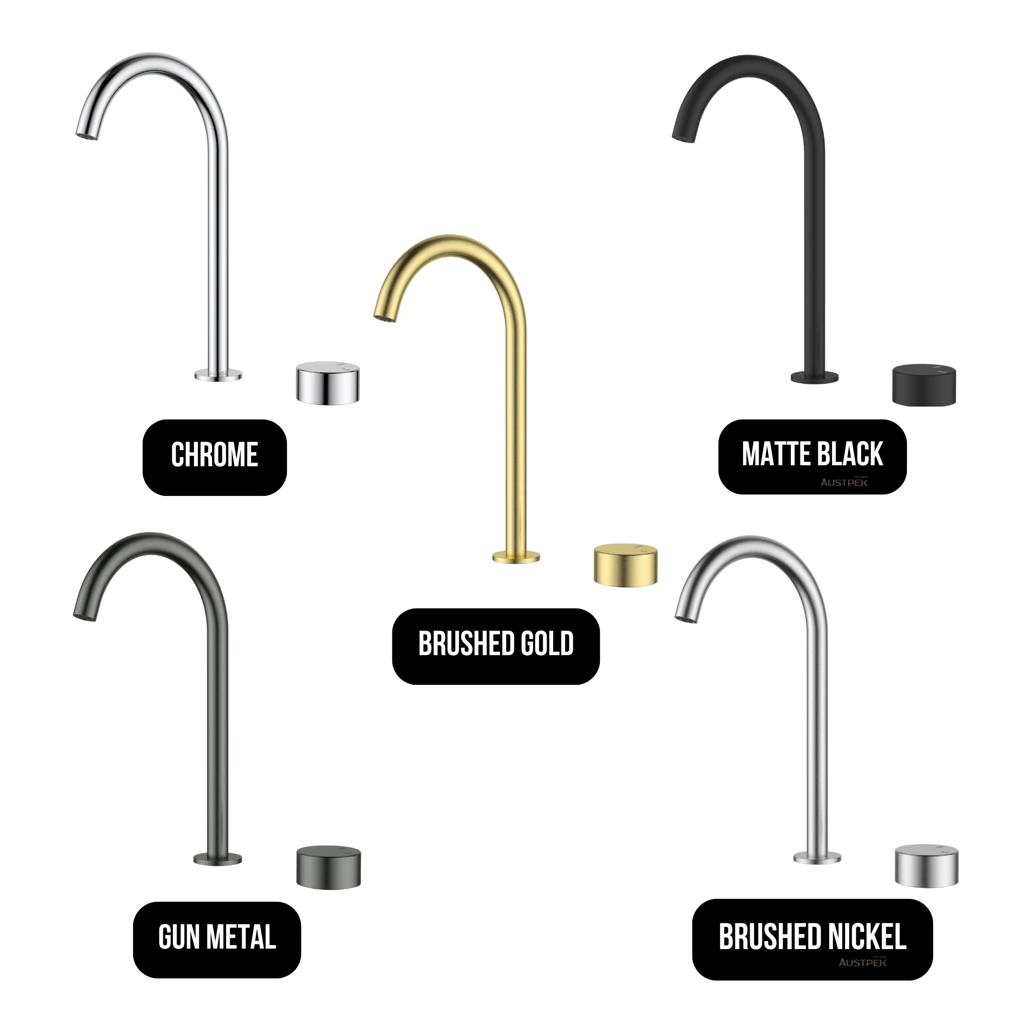 IKON HALI LEAD FREE HOB SINK MIXER 331MM MATTE BLACK
