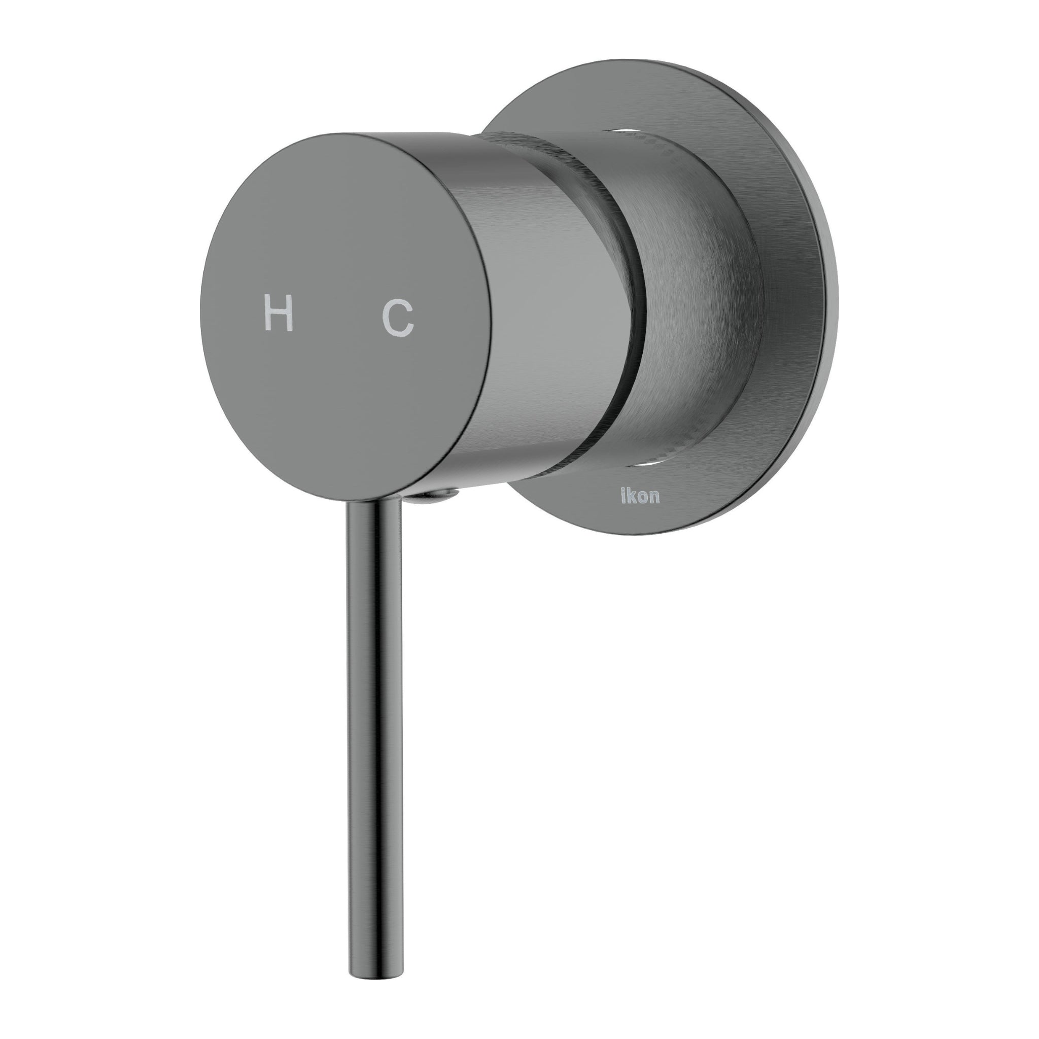 IKON HALI WALL MIXER WITH 60MM COVER PLATE GUN METAL