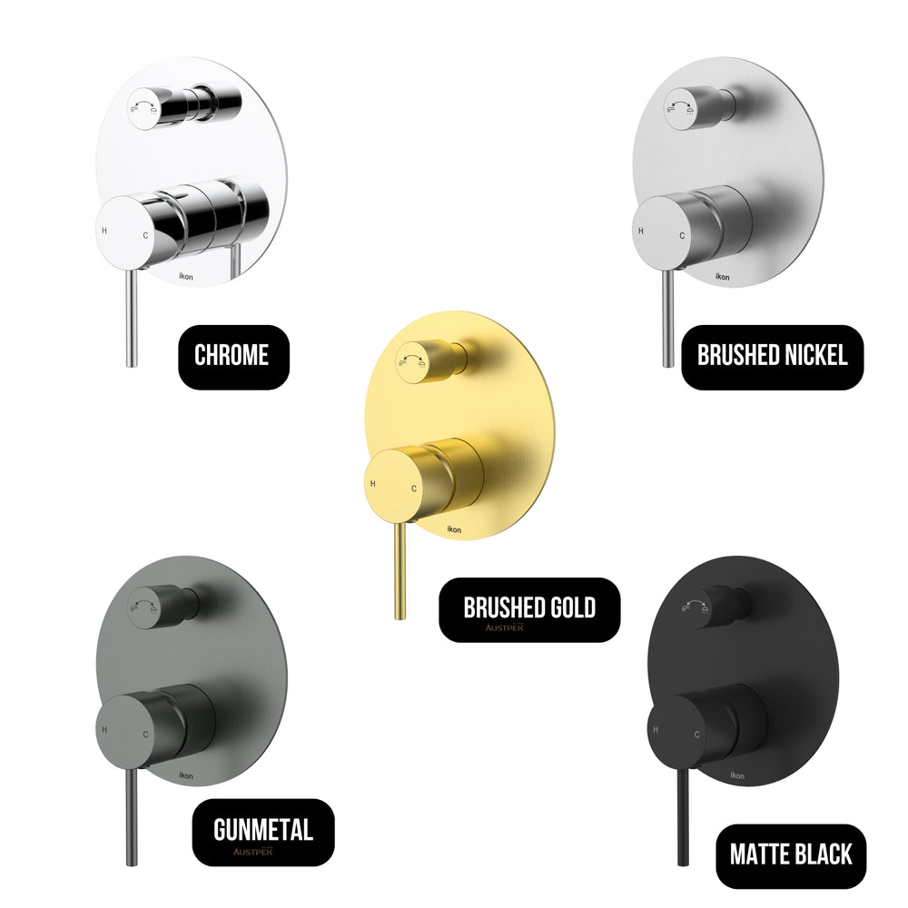 IKON HALI WALL MIXER WITH DIVERTER CHROME