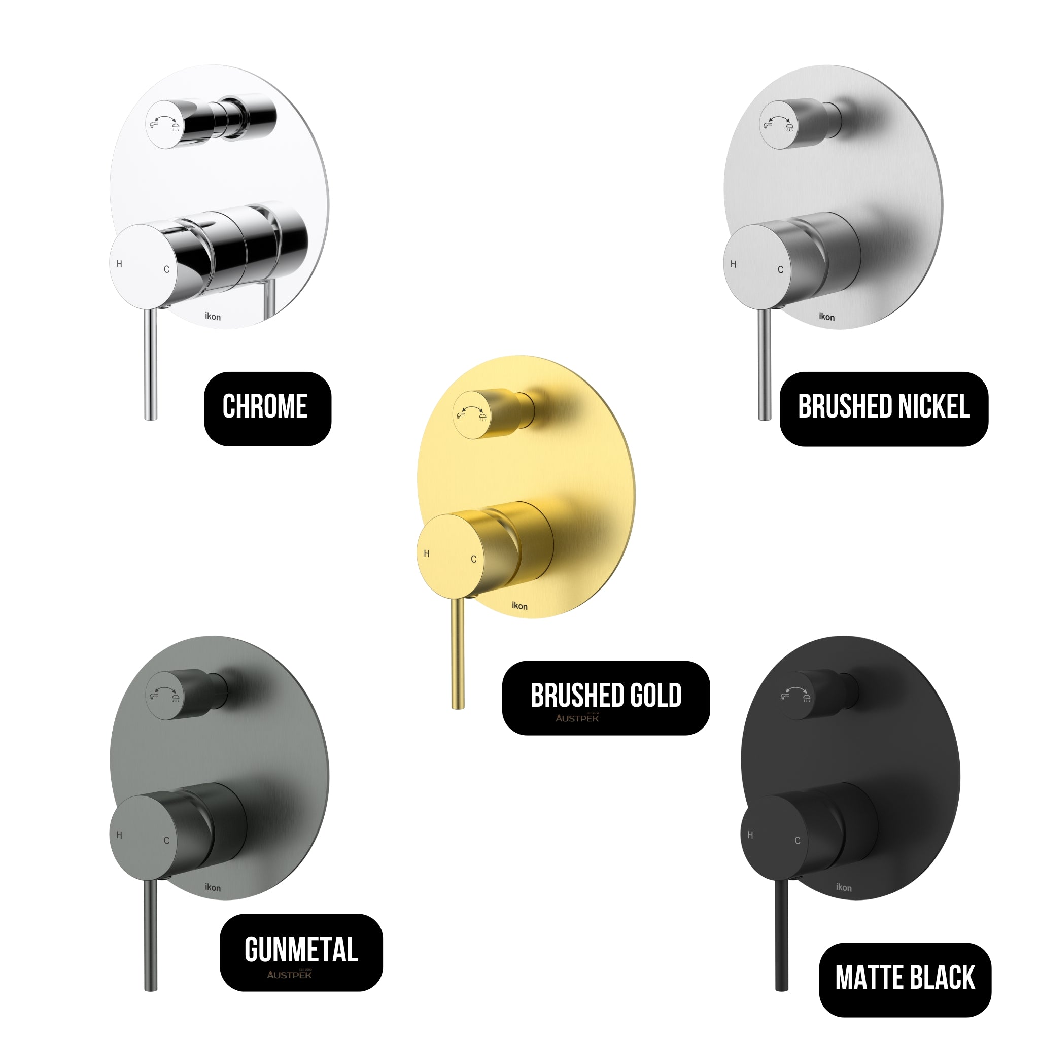 IKON HALI WALL MIXER WITH DIVERTER CHROME