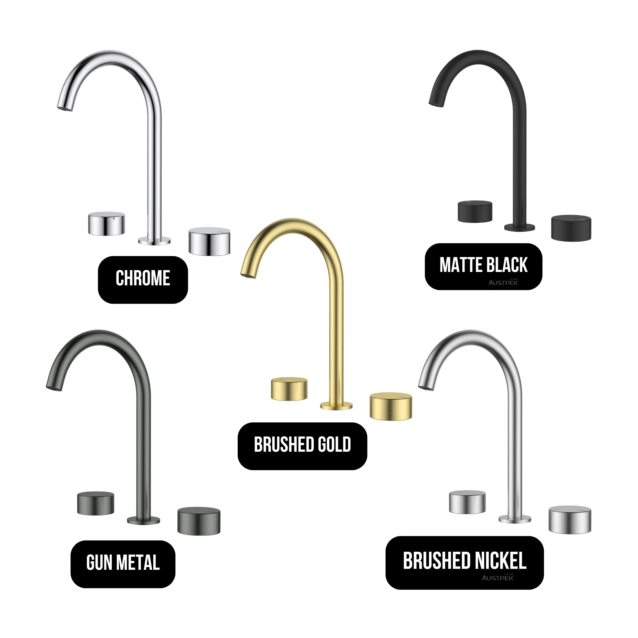 IKON HALI LEAD FREE BASIN SET 284MM BRUSHED GOLD