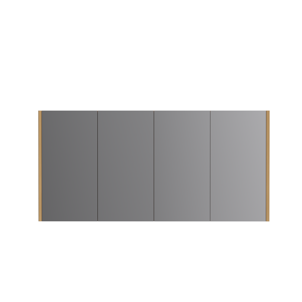 ORIO HAYMAN LIGHT WALNUT FLUTED MIRROR SHAVING CABINET 1500MM