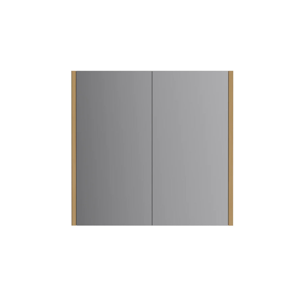 ORIO HAYMAN LIGHT WALNUT FLUTED MIRROR SHAVING CABINET 600MM
