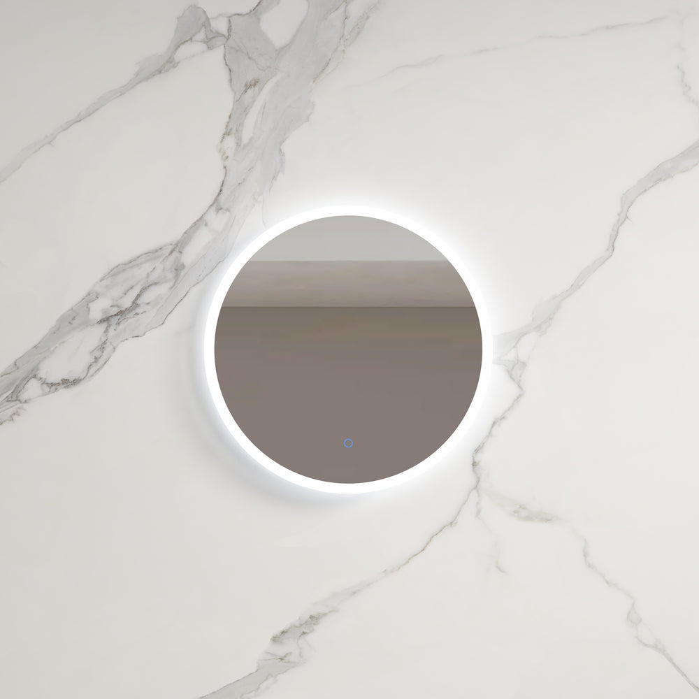 INFINITY HAMILTON FRAMELESS ROUND LED MIRROR TRIO COLOUR 800X800MM