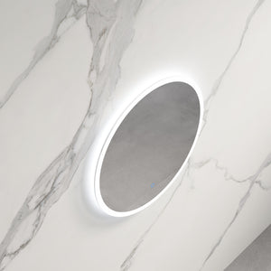 INFINITY HAMILTON FRAMELESS ROUND LED MIRROR TRIO COLOUR 800X800MM