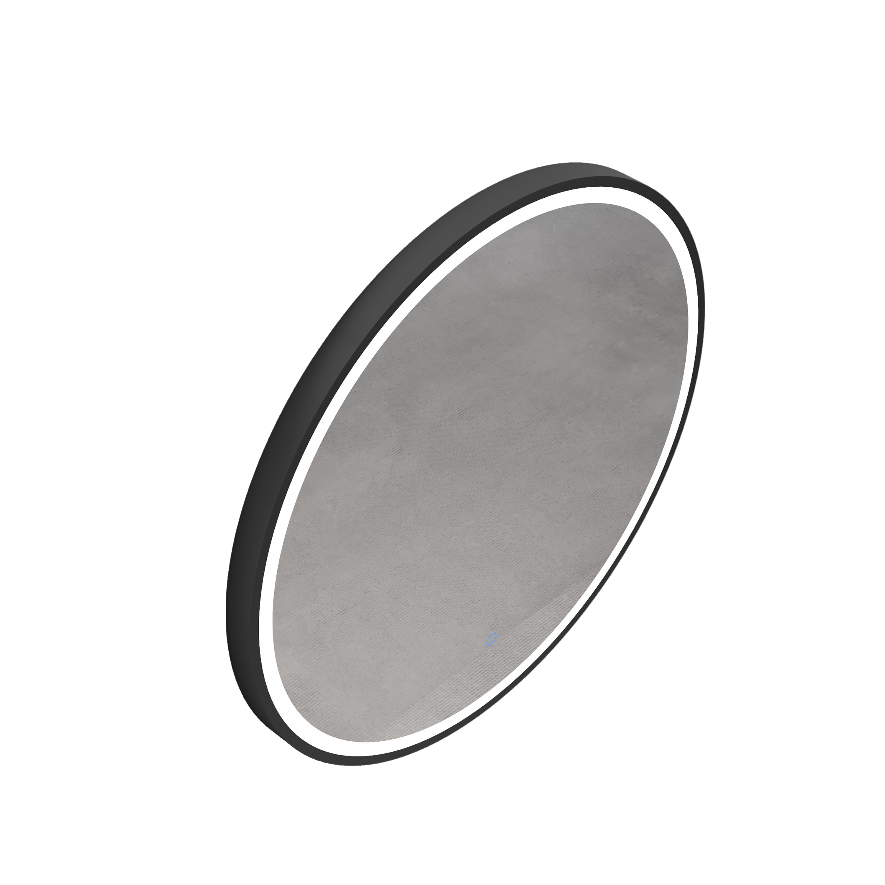 INFINITY HAMILTON ROUND LED MIRROR WITH BLACK ALUMINIUM FRAMED TRIO COLOUR 800X800MM