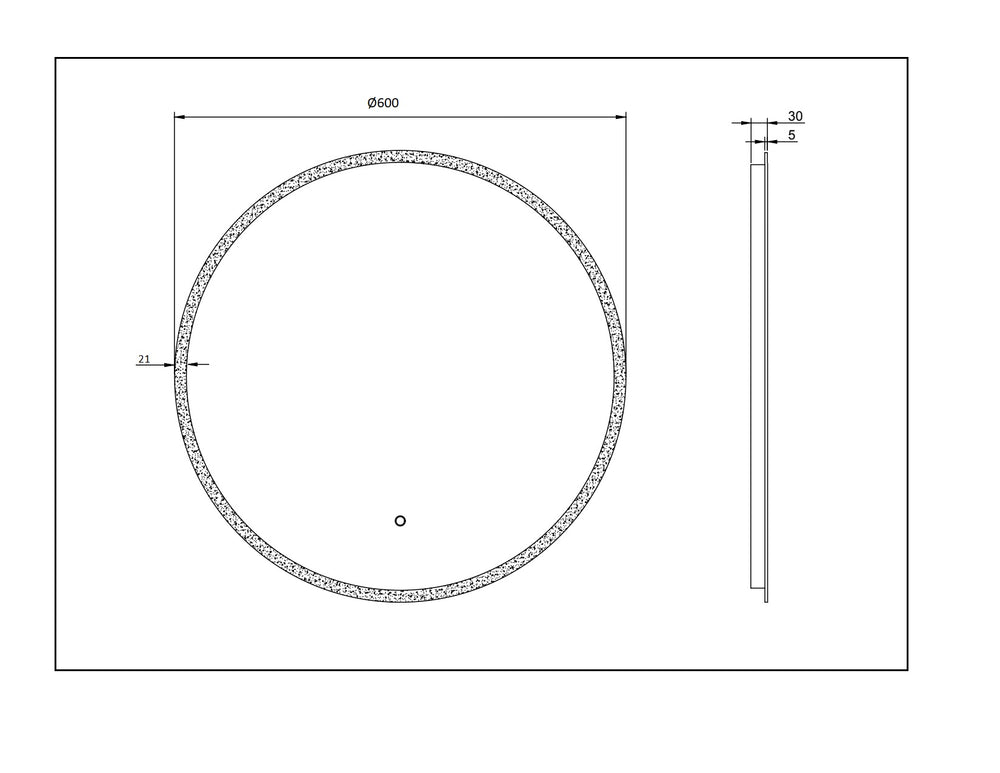 INFINITY HAMILTON ROUND LED MIRROR WITH GOLD ALUMINIUM FRAMED TRIO COLOUR 600X600MM