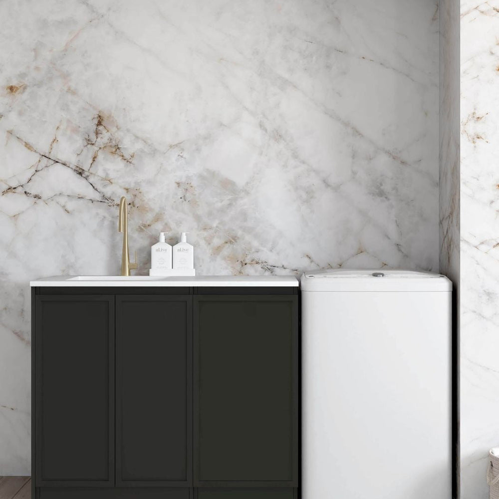 OTTI HAMPSHIRE MATTE BLACK 630MM BASE LAUNDRY CABINET