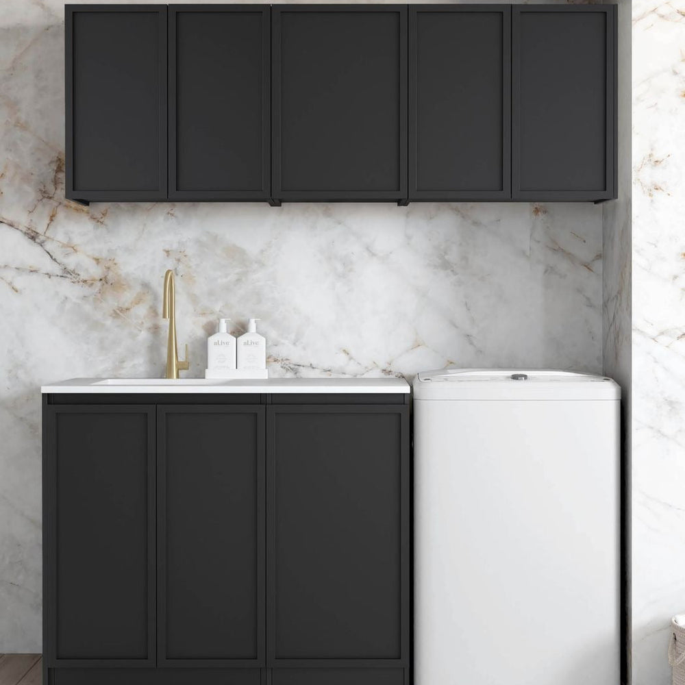 OTTI HAMPSHIRE MATTE BLACK 630MM BASE LAUNDRY CABINET