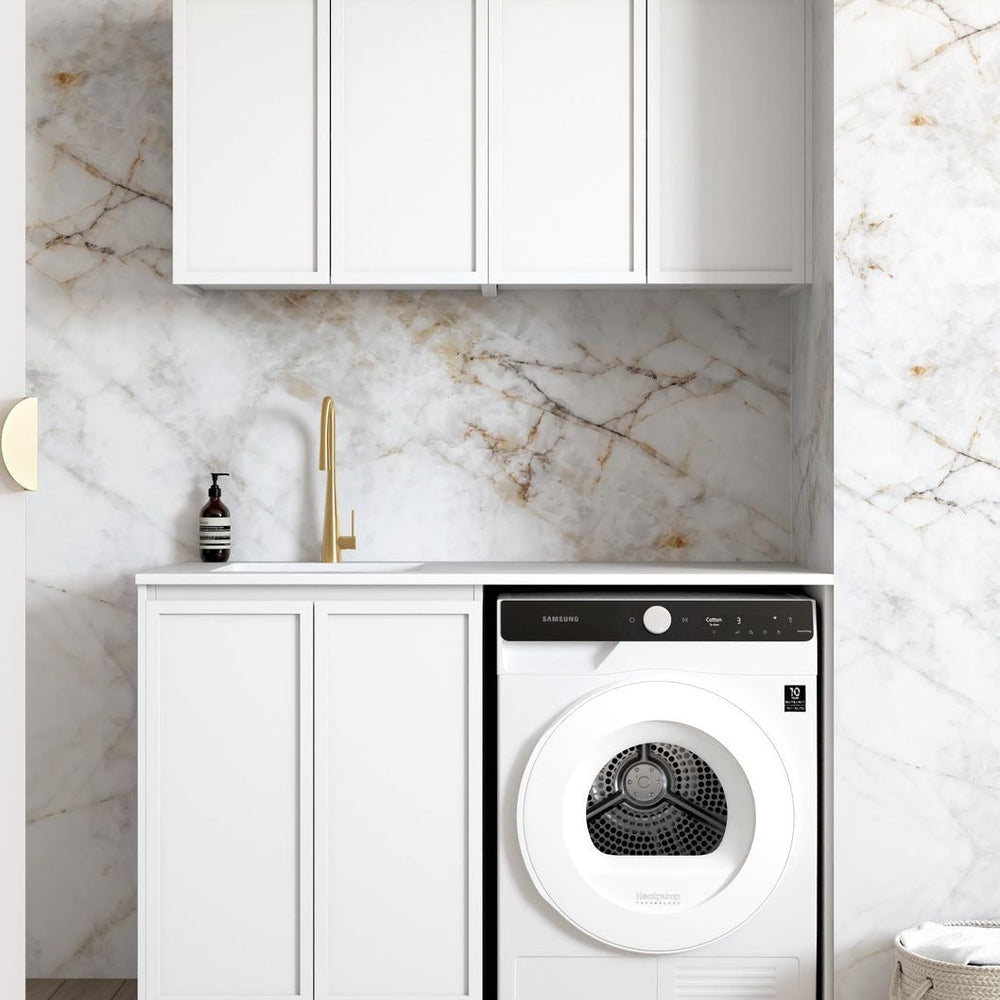 OTTI HAMPSHIRE MATTE WHITE 630MM BASE LAUNDRY CABINET