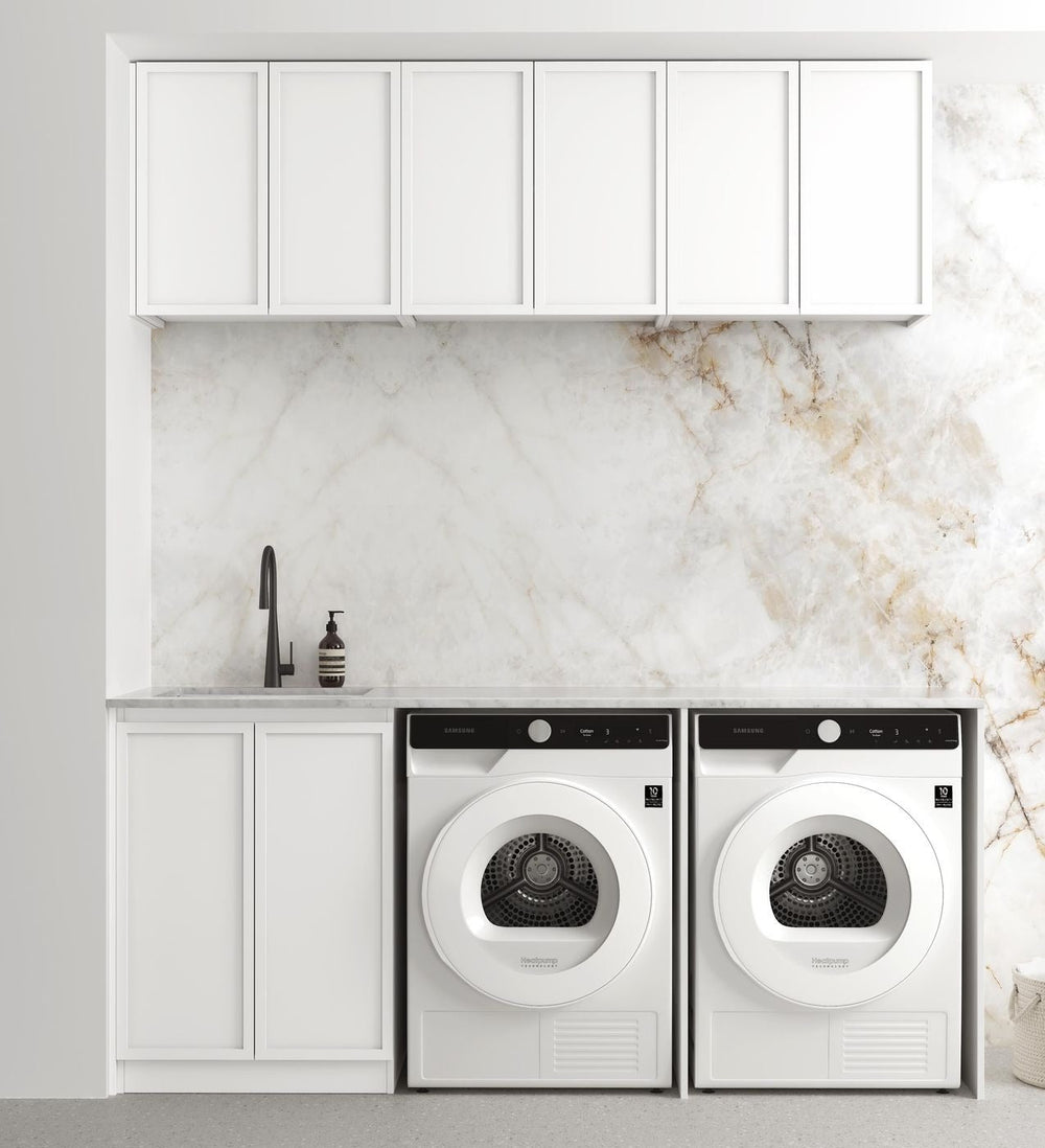 OTTI HAMPSHIRE MATTE WHITE 630MM WALL LAUNDRY CABINET