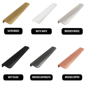 MODULR PROFILE HANDLE SATIN BRASS (AVAILABLE IN 25MM, 80MM, 160MM, 2x128MM AND 2x160MM)