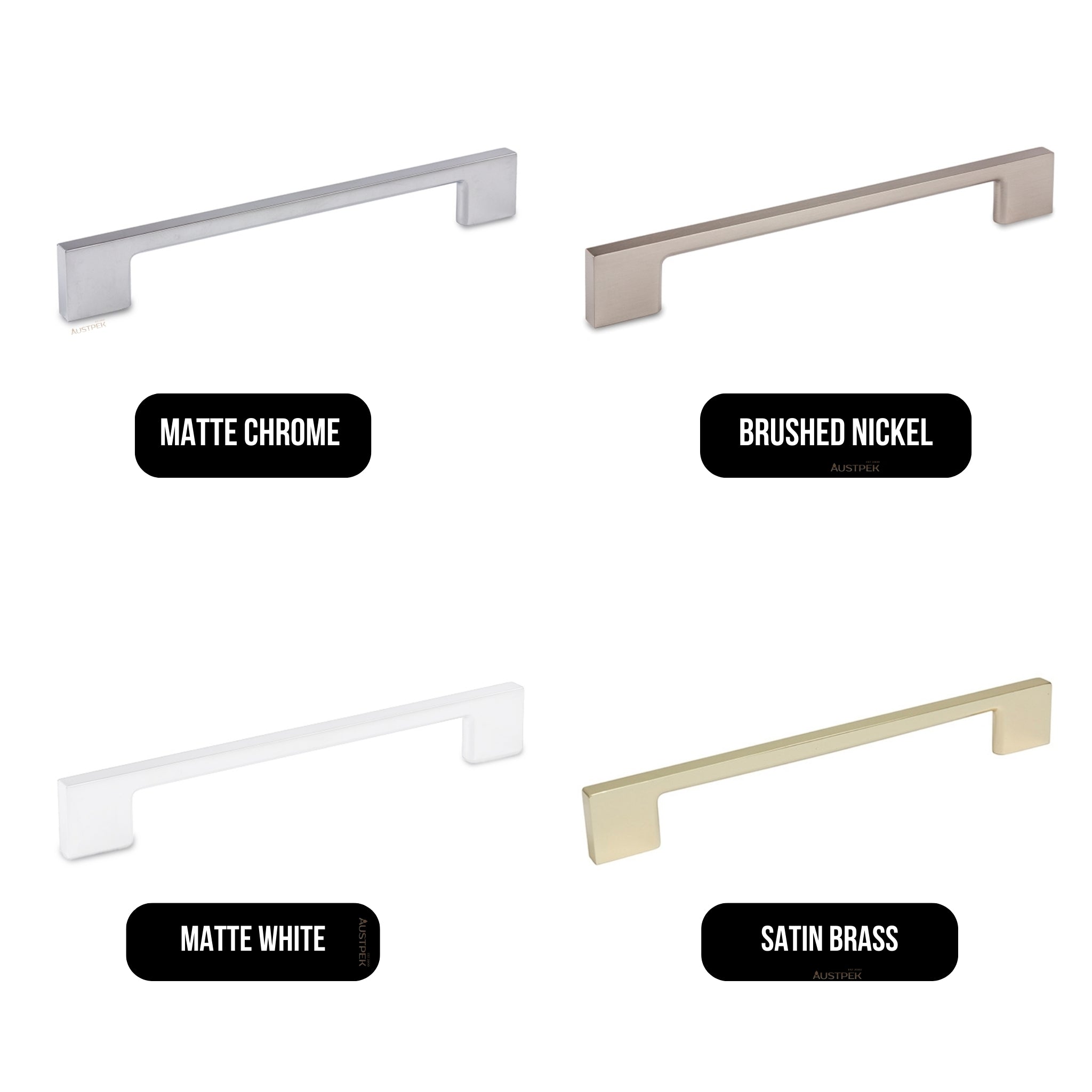 MODULR SQUARE HANDLE MATTE WHITE (AVAILABLE IN 128MM, 160MM AND 320MM)