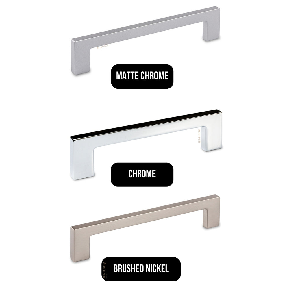 MODULR SQUARE HANDLE 96MM CHROME