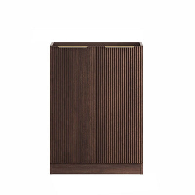 OTTI HAVANA SABLE WALNUT FLUTED 1715MM LAUNDRY AND WALL CABINET WITH STONE TOP & SINK (PACKAGE-A)
